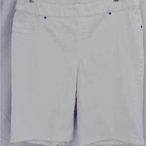Chicos White Denim Shorts